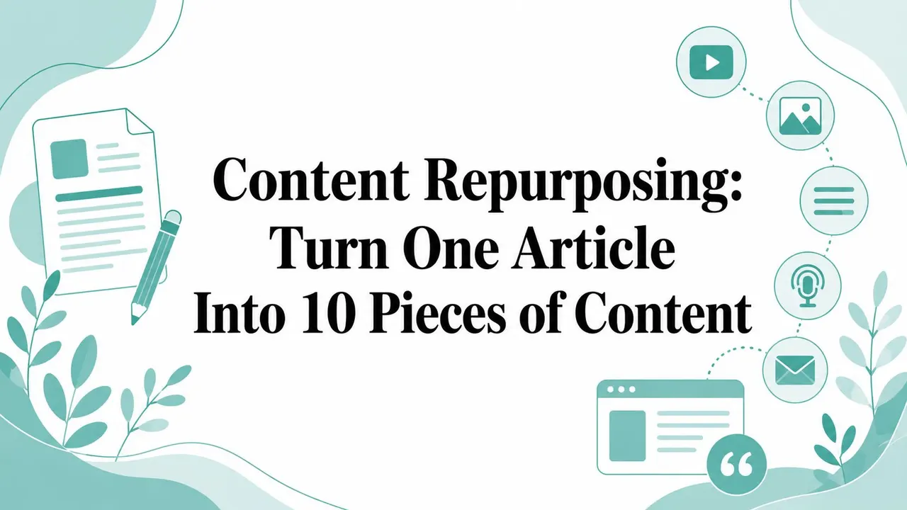 Content Repurposing: Turn One Article Into 10 Pieces of Content