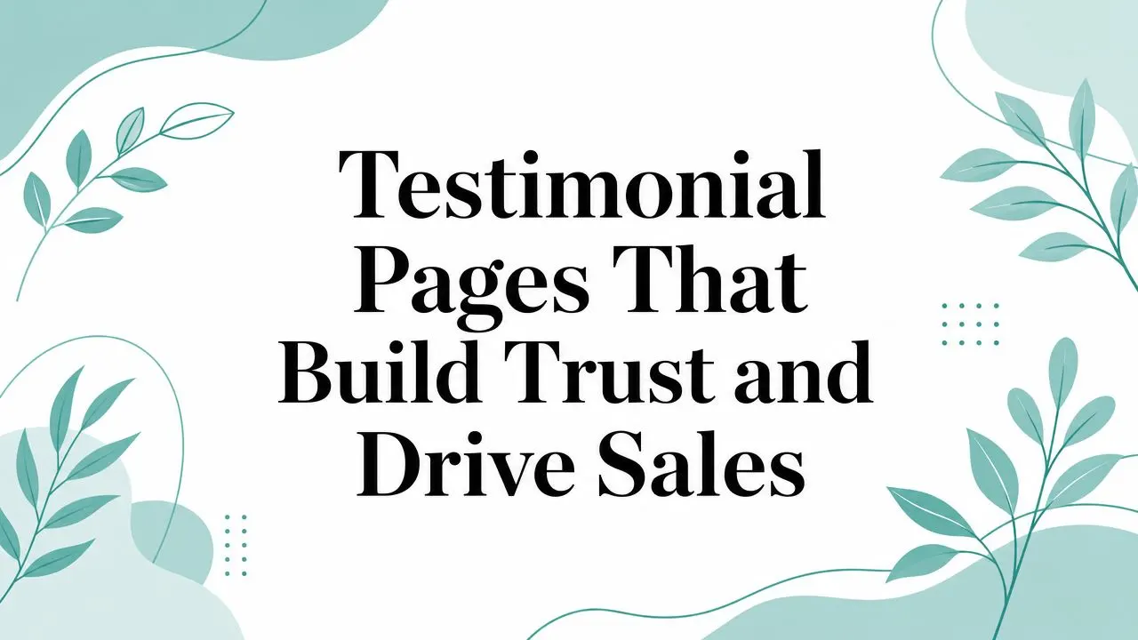 Testimonial Pages That Build Trust and Drive Sales