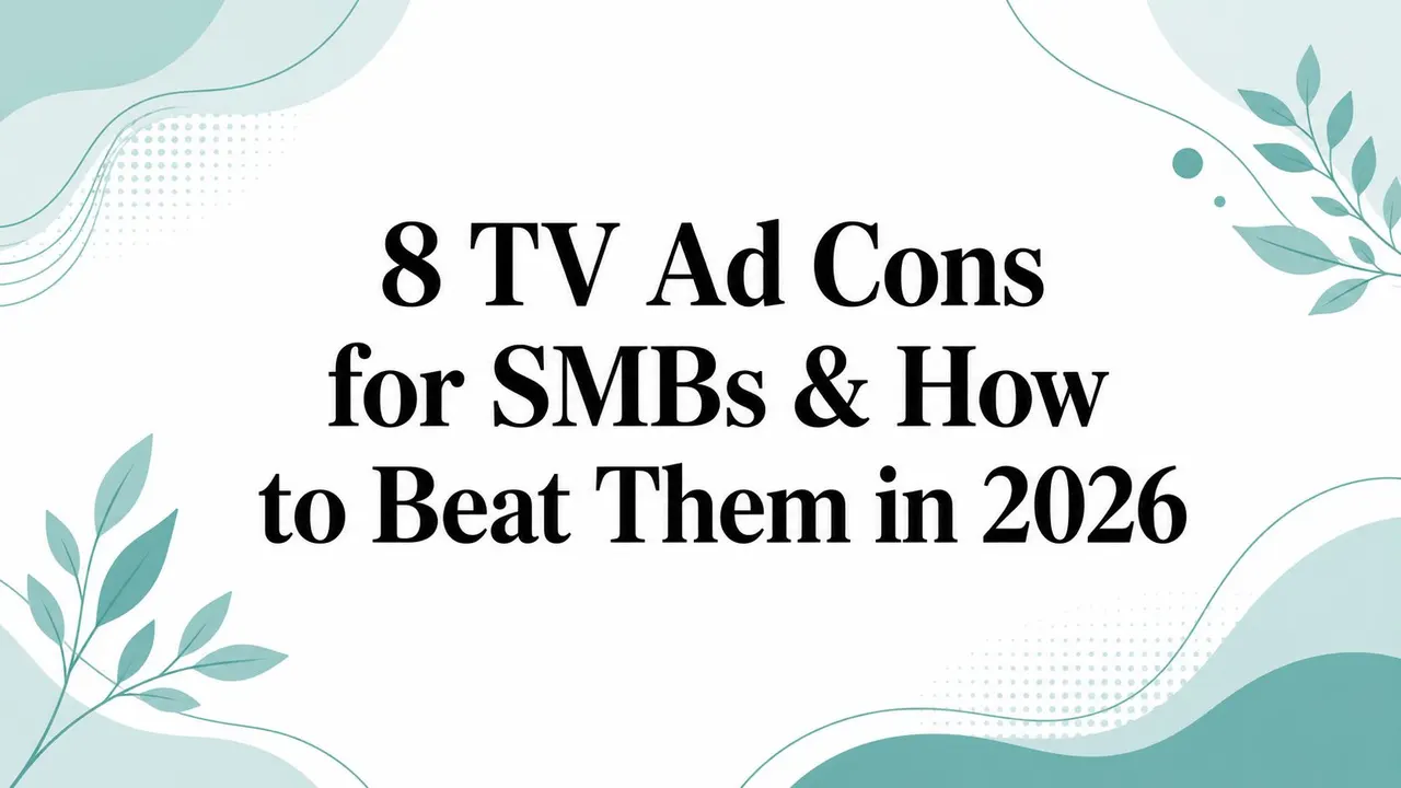 8 TV Ad Cons for SMBs & How to Beat Them in 2026